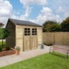 Solid Abri de jardin bois 5 à 10 m² Bois massif Marron 8.62m²
