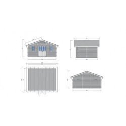 Woodlife Garden Abris de jardin en composite Composite Gris 19.22m²
