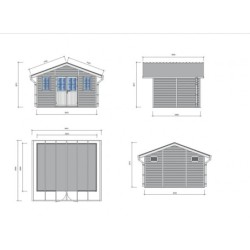 Woodlife Garden Abris de jardin en composite Composite Marron 10.71m²