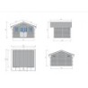 Woodlife Garden Abris de jardin en composite Composite Marron 10.71m²