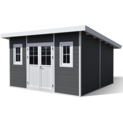 Woodlife Garden Abris de jardin en composite Composite Gris 14.90m²
