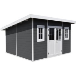 Woodlife Garden Abris de jardin en composite Composite Gris 14.90m²