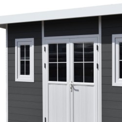 Woodlife Garden Abris de jardin en composite Composite Gris 14.90m²