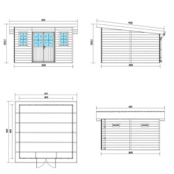 Woodlife Garden Abris de jardin en composite Composite Gris 14.90m²