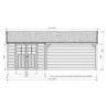 Solid Abri de jardin bois plus de 20 m² Bois massif Marron 8.62m²