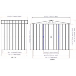 Duramax Abri de jardin métal Métal + 3 couches peinture Gris 4.75m²