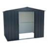 Duramax Abri de jardin métal Métal + 3 couches peinture Gris 4.75m²
