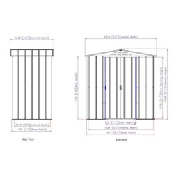 Duramax Abri de jardin métal Métal + 3 couches peinture Marron 2.48m²