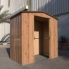 Duramax Abri de jardin métal Métal + 3 couches peinture Marron 2.48m²