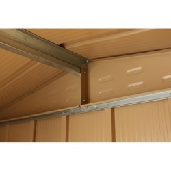 Duramax Abri de jardin métal Métal + 3 couches peinture Marron 2.48m²