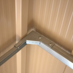 Duramax Abri de jardin métal Métal + 3 couches peinture Marron 2.48m²