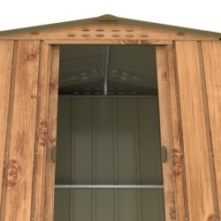 Duramax Abri de jardin métal Métal + 3 couches peinture Marron 2.48m²
