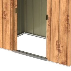 Duramax Abri de jardin métal Métal + 3 couches peinture Marron 2.48m²