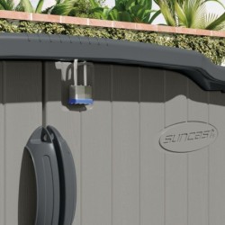 Suncast Coffre de jardin Polyéthylène haute densité Gris