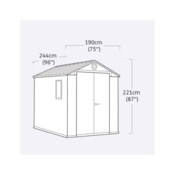 Keter Abri de jardin résine Polypropylène Gris 4.85m²
