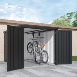 X-Metal Abri pour vélos Acier galvanisé Gris 3.28m²