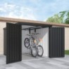 X-Metal Abri pour vélos Acier galvanisé Gris 3.28m²