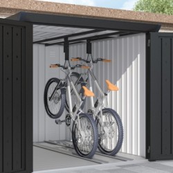X-Metal Abri pour vélos Acier galvanisé Gris 3.28m²