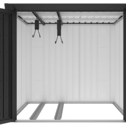 X-Metal Abri pour vélos Acier galvanisé Gris 3.28m²