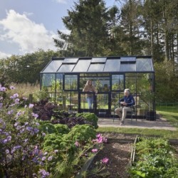 Juliana Serre de jardin en verre Noir 10.9m²
