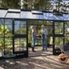 Juliana Serre de jardin en verre Noir 10.9m²