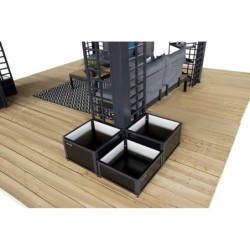 Sojag Tonnelles de jardin Aluminium Gris 9m²