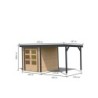 Karibu Abri de jardin bois 10 à 15 m² Bois massif Marron 4.5m²