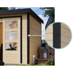 Karibu Abri de jardin bois 10 à 15 m² Bois massif Marron 4.5m²