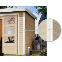 Karibu Abri de jardin bois 10 à 15 m² Bois massif Gris 4.45m²