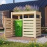 Karibu Coffre de jardin Bois massif Marron