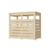 Karibu Coffre de jardin Bois massif Marron