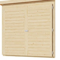 Karibu Abri pour vélos Bois massif Marron 3.4m²
