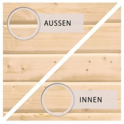 Karibu Abri pour vélos Bois massif Marron 3.4m²