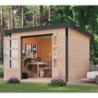 Karibu Abri de jardin bois 5 à 10 m² Bois massif Marron 7.3m²