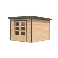 Karibu Abri de jardin bois 5 à 10 m² Bois massif Marron 7.3m²
