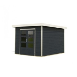 Karibu Abri de jardin bois 5 à 10 m² Bois massif Gris 7.3m²