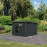 Karibu Abri de jardin bois 5 à 10 m² Bois massif Gris 7.3m²