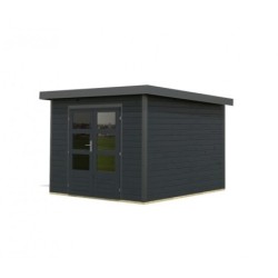 Karibu Abri de jardin bois 5 à 10 m² Bois massif Gris 7.3m²