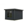 Karibu Abri de jardin bois 5 à 10 m² Bois massif Gris 7.3m²