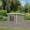 Karibu Abri de jardin bois 5 à 10 m² Bois massif Gris 7.3m²