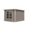 Karibu Abri de jardin bois 5 à 10 m² Bois massif Gris 7.3m²