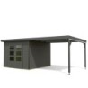 Karibu Abri de jardin bois 15 à 20 m² Bois massif Gris 7.3m²