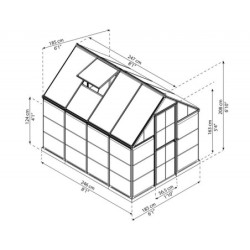Canopia by Palram Serre de jardin en polycarbonate Noir 4.6m²