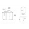 Keter Abri de jardin résine Polypropylène Gris 4.6m²