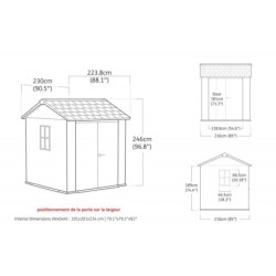 Keter Abri de jardin résine Polypropylène Gris 4.6m²