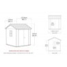Keter Abri de jardin résine Polypropylène Gris 4.6m²