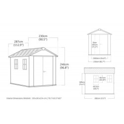 Keter Abri de jardin résine Polypropylène Gris 5.92m²