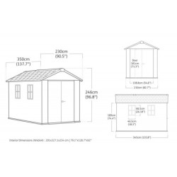 Keter Abri de jardin résine Polypropylène Gris 7.25m²
