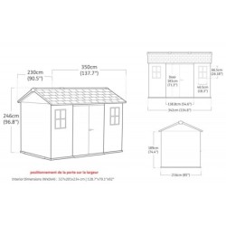 Keter Abri de jardin résine Polypropylène Gris 7.25m²