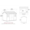 Keter Abri de jardin résine Polypropylène Gris 7.25m²